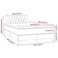 Miniatyrbillede 7 af 7: kontinentalseng med madras 120x200 cm stof sort