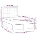 Miniatyrbillede 6 af 6: kontinentalseng med madras 120x200 cm stof cremefarvet