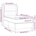 Miniatyrbillede 7 af 7: kontinentalseng med madras 90x200 cm fløjl lyserød