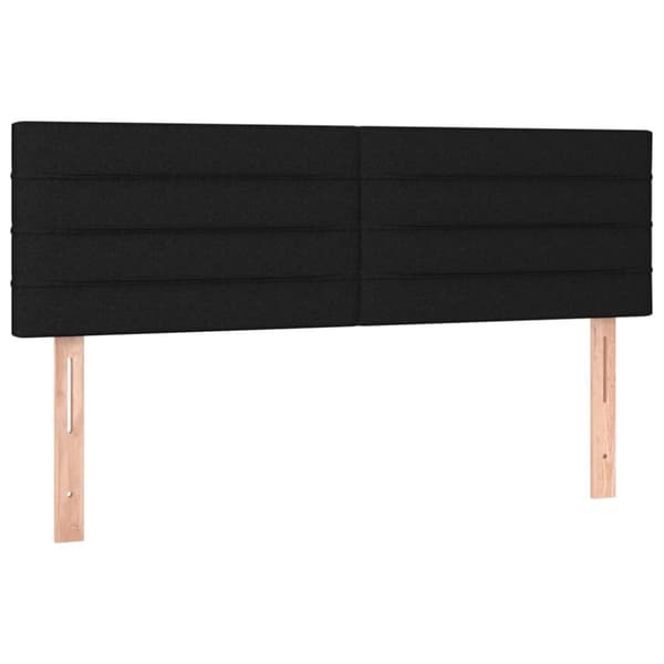 kontinentalseng med madras 140x190 cm stof sort