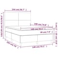 Miniatyrbillede 6 af 6: kontinentalseng med madras 140x190 cm stof sort