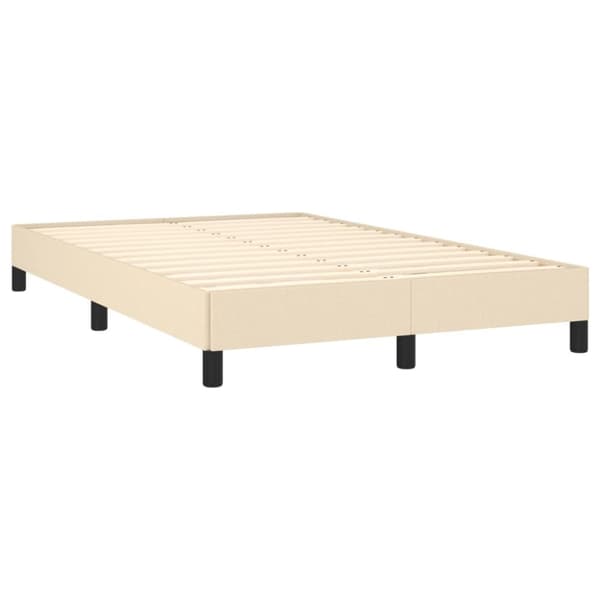 Ramsäng med madrass gräddvit 120x190 cm tyg