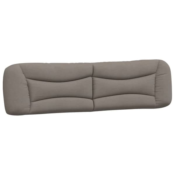 Sängram med huvudgavel taupe 200x200 cm tyg