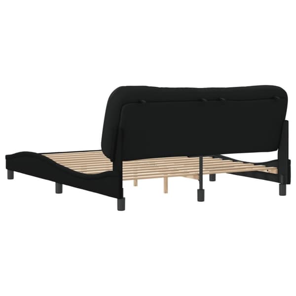 sengeramme uden madras 160x200 cm stof sort