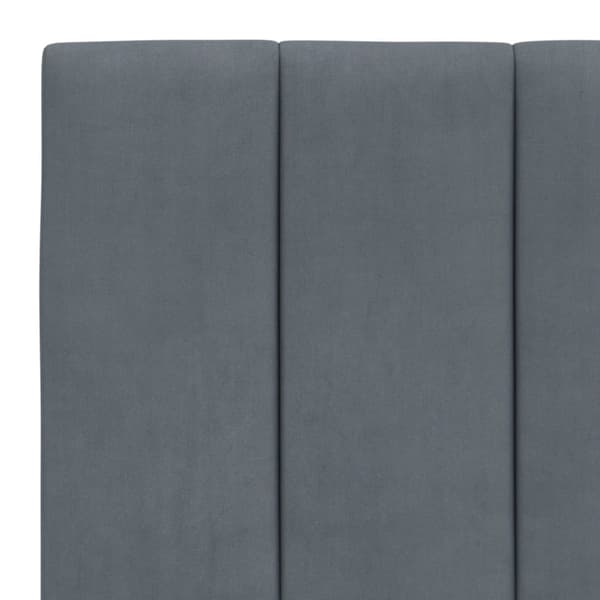 sengeramme med sengegavl 90x200 cm fløjl mørkegrå