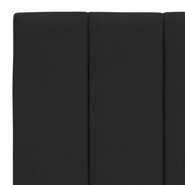 sengeramme med sengegavl 140x200 cm fløjl sort