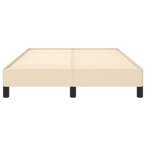 sengeramme 120x190 cm stof cremefarvet