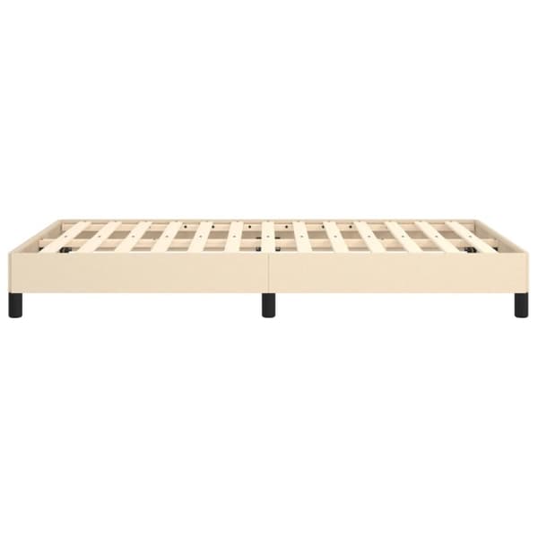 sengeramme 120x190 cm stof cremefarvet
