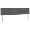 Pikkukuva 9 / 10: Ramsäng med madrass & LED mörkgrå 120x190 cm sammet