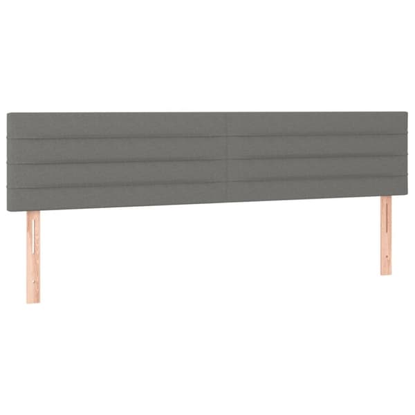 kontinentalseng med madras 120x190 cm stof mørkegrå