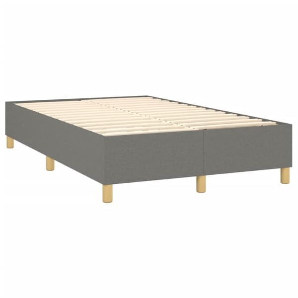 Ramsäng med madrass mörkgrå 120x190 cm tyg