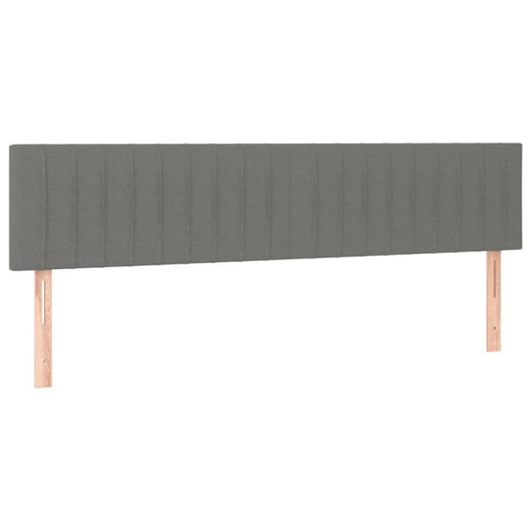 Ramsäng med madrass mörkgrå 120x190 cm tyg