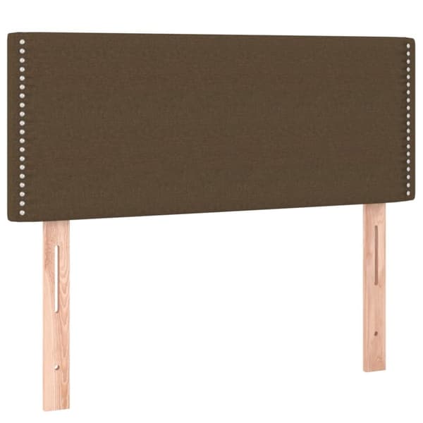 Ramsäng med madrass mörkbrun 120x190 cm tyg