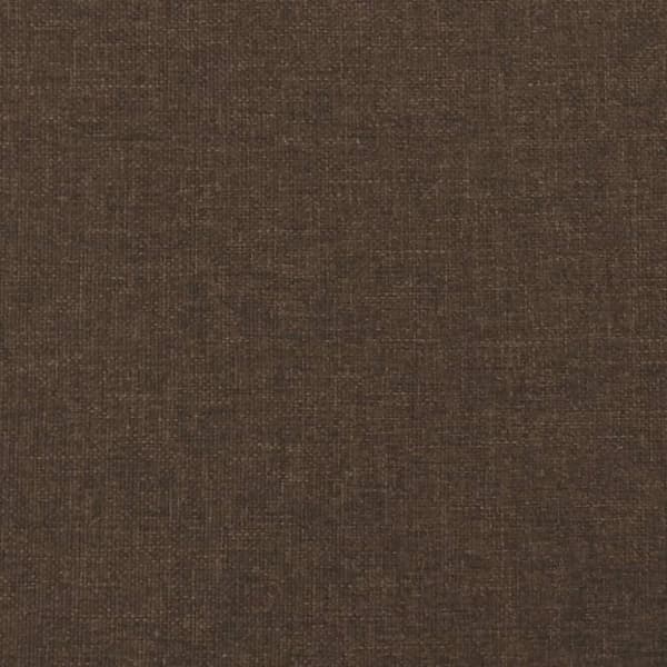 Ramsäng med madrass mörkbrun 120x190 cm tyg