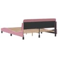 Miniatyrbillede 6 af 9: sengeramme med sengegavl 160x200 cm fløjl pink