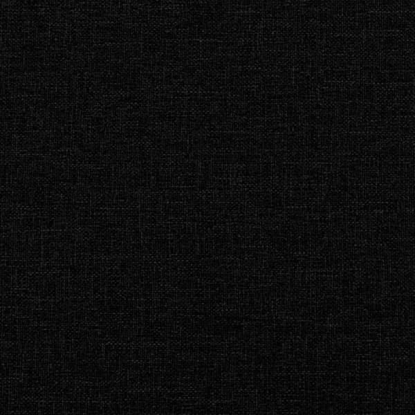 Sängynrunko sängynpäädyllä, musta, 90x200 cm, verhoiltu kankaalla