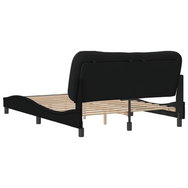 sengeramme uden madras 140x190 cm stof sort
