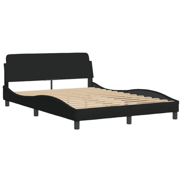 sengeramme uden madras 140x190 cm stof sort