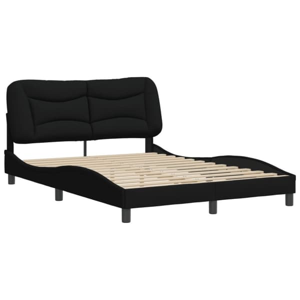 sengeramme uden madras 140x190 cm stof sort