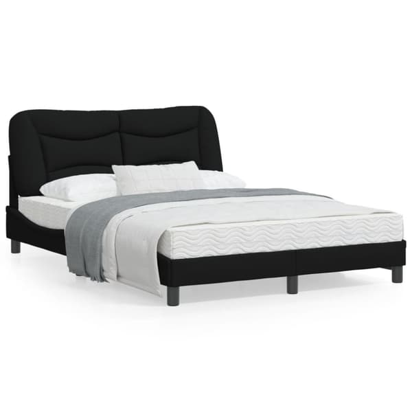 sengeramme uden madras 140x190 cm stof sort