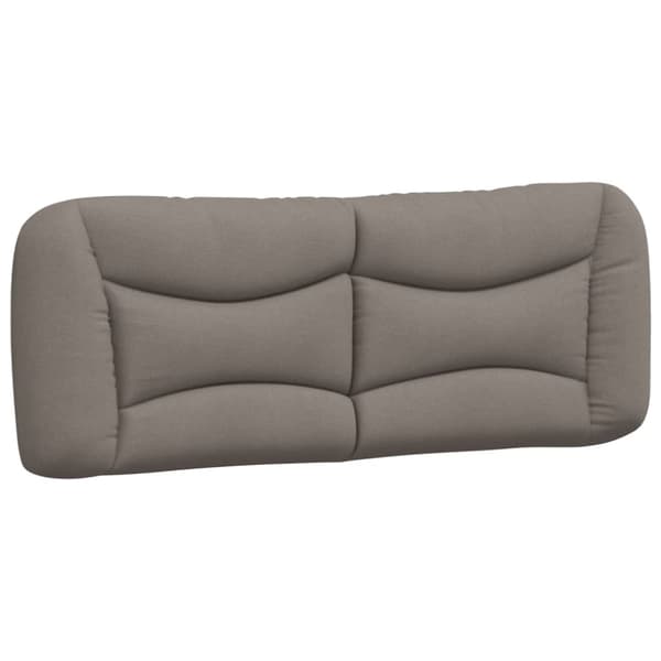 sengeramme med sengegavl 180x200 cm stof gråbrun
