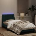 Miniatyrbillede 5 af 10: sengeramme med LED-lys 80x200 cm velour mørkegrøn