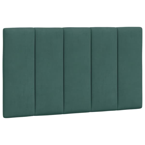 sengeramme med LED-lys 80x200 cm velour mørkegrøn