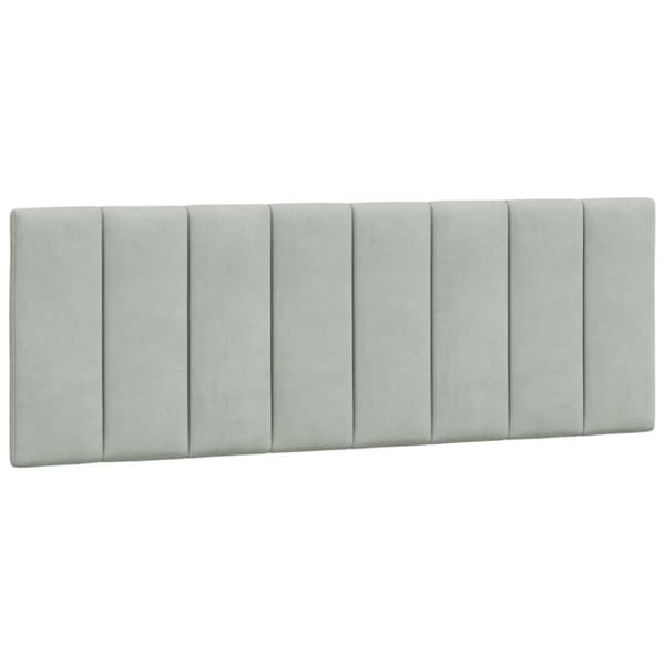 sengeramme med LED-lys 120x200 cm velour lysegrå