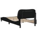 Miniatyrbillede 9 af 10: sengeramme med LED-lys 90x190 cm stof sort