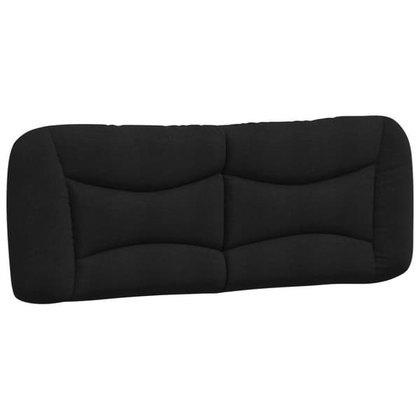 sengeramme med LED-lys 120x200 cm stof sort