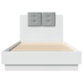 Miniatyrbillede 4 af 9: sengeramme med sengegavl 90x200 cm konstrueret træ hvid