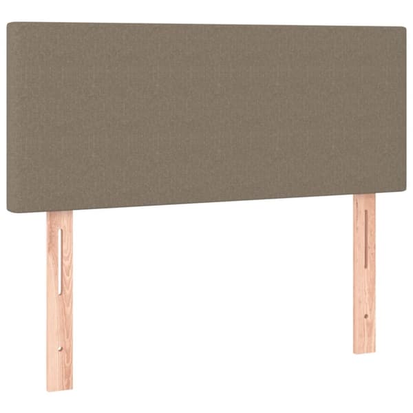 Ramsäng med madrass taupe 120x190 cm tyg