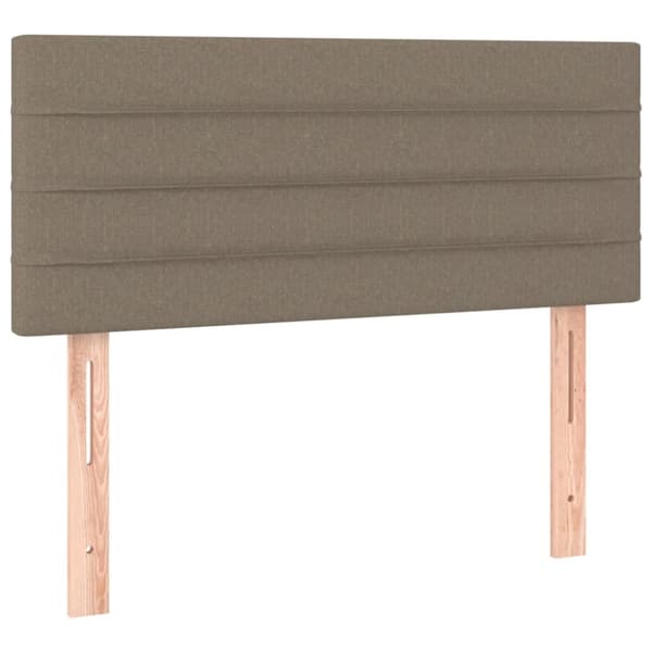 Ramsäng med madrass taupe 120x190 cm tyg