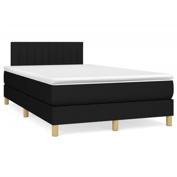 kontinentalseng med madras 120x190 cm stof sort