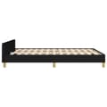 Miniatyrbillede 7 af 10: sengeramme med sengegavl 140x190 cm stof sort
