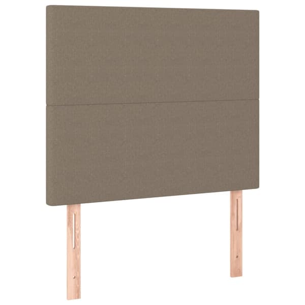 kontinentalseng med madras 90x190 cm stof gråbrun