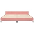 Miniatyrbillede 6 af 10: sengeramme med sengegavl 180x200 cm fløjl pink