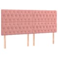 Miniatyrbillede 8 af 10: sengeramme med sengegavl 180x200 cm fløjl pink