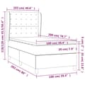 Miniatyrbillede 7 af 7: kontinentalseng med madras 100x200 cm fløjl mørkegrøn