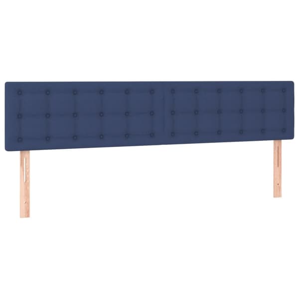kontinentalseng med madras 160x200 cm stof blå