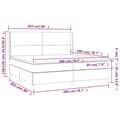 Miniatyrbillede 7 af 7: kontinentalseng med madras 200x200 cm stof cremefarvet