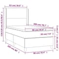 Pikkukuva 7 / 7: Mannermainen sänky patjalla, musta, sametti 90x200 cm