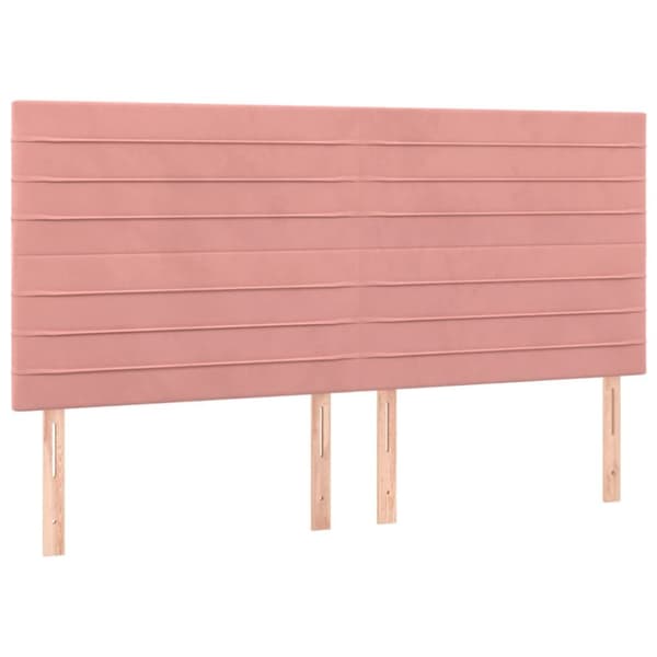 sengeramme med sengegavl 180x200 cm fløjl pink