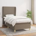 Pikkukuva 1 / 7: Ramsäng med madrass taupe 80x200 cm tyg
