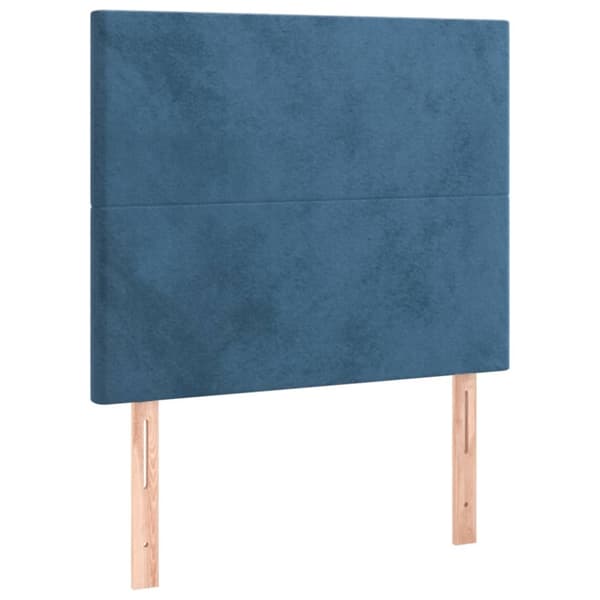 kontinentalseng med madras 90x200 cm fløjl mørkeblå