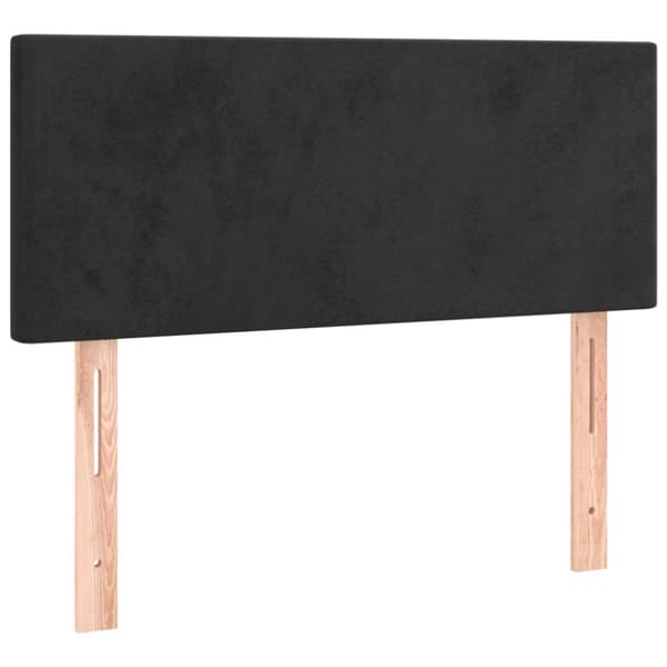 Mannermainen sänky, jossa patja ja LED, musta sametti 80x200 cm