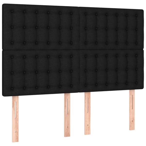 kontinentalseng med madras 140x200 cm stof sort