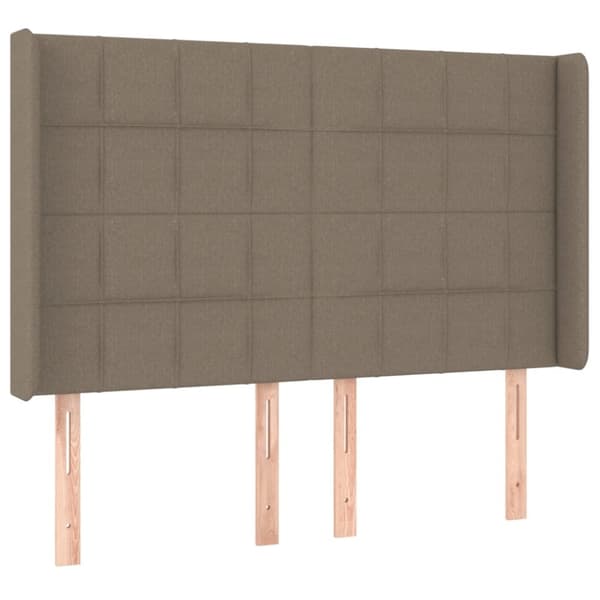 Mannermainen sänky patjalla, taupe, 140x190 cm, kangas
