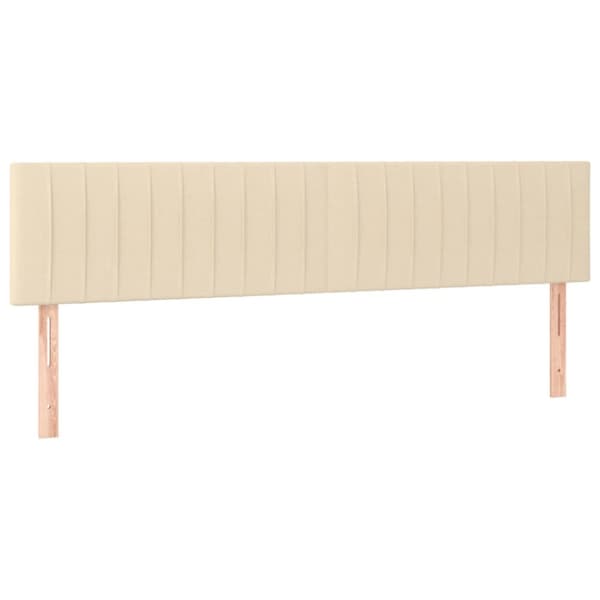 Ramsäng med madrass gräddvit 180x200 cm tyg
