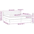 Miniatyrbillede 7 af 7: kontinentalseng med madras 200x200 cm stof cremefarvet